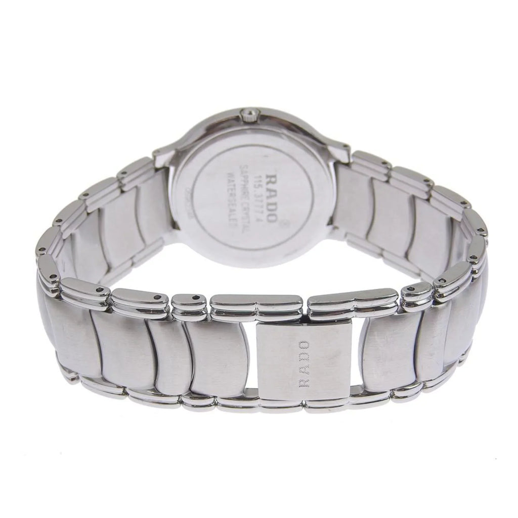 black (Good) Rado quartz Pre-Owned 3777 dial Florence men's RADO 4 115 battery watch