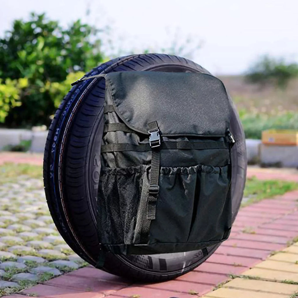 Camping Multi-Pocket Off-Road Bag Gear and Trash Tire Travel Backpack for Organizer Storage and Cargo - Spare Car