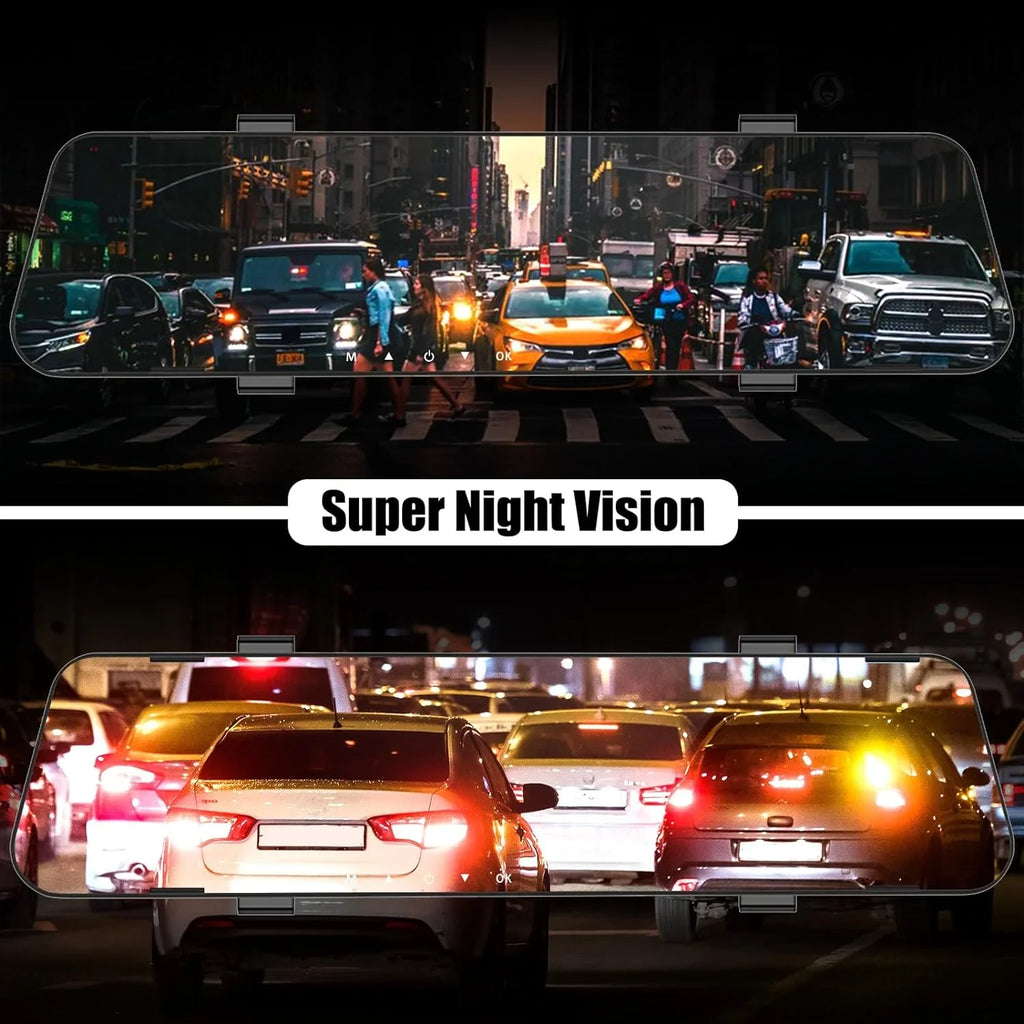 and 1080P Night Mirror Cam Mirror View View Rear Cars,4.5" Dual Rear for Vision,Parking Dash Cameras,Super Front