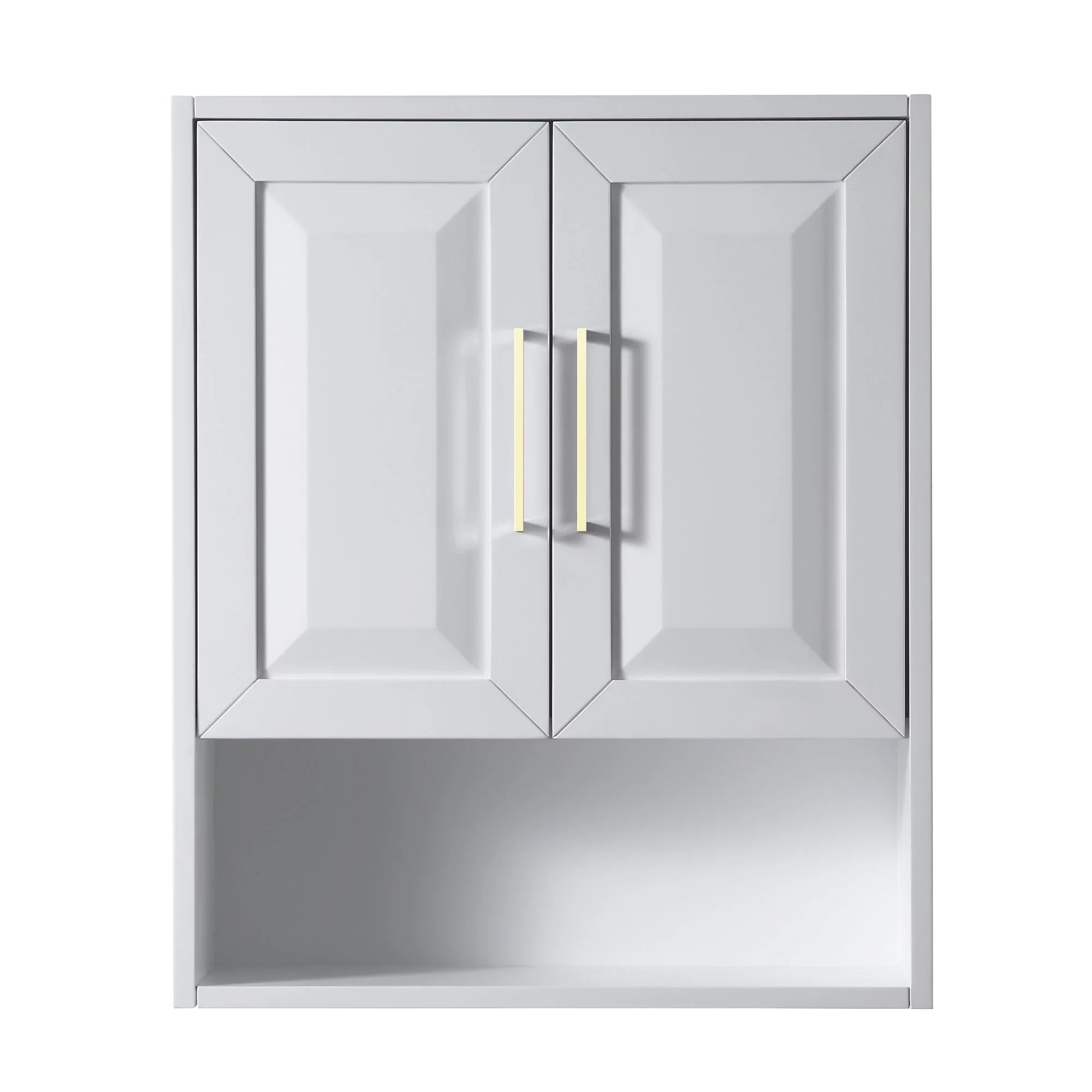 Daria Over-the-Toilet Cabinet Storage Wyndham Collection Bathroom Black Trim with Blue Wall-Mounted Matte Dark