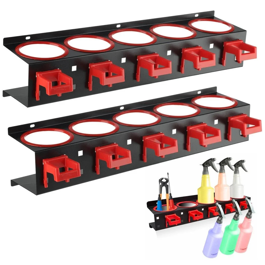 Hooks, with Mount & Squeeze Accessories 5 2Pcs Wall Car Cleaning Shop Racks, Holders, 5 Spray Hangers, Holes Tools Organizers Auto Bottle Bottle Beauty Storage Detailing