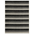 Area Striped 5'2"x7'2" Nicole Black/Grey, Patio Charlotte Rug, York New Modern Country Miller Indoor/exterior