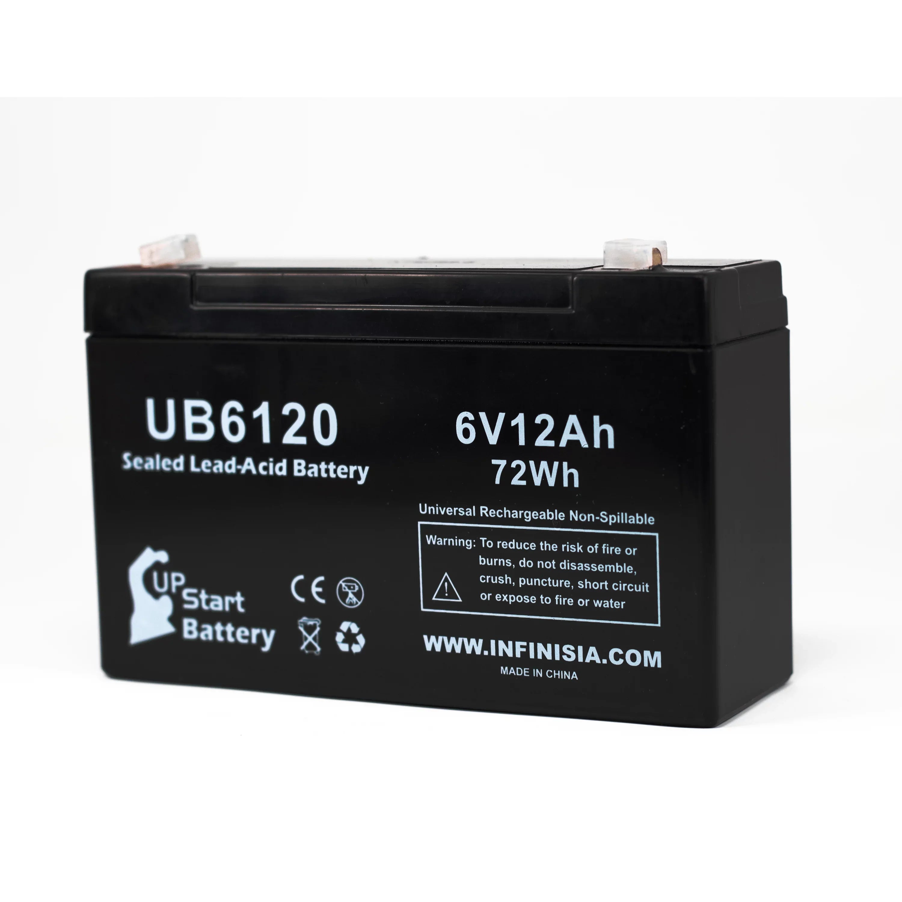 3x Pack Lead F1 UB6120 Tripp-Lite Acid - Replacement F2 Battery - - Battery Includes 12000mAh, F1 to (6V, 6 SLA) Adapters 850 12Ah, Sealed Universal AGM, Terminal Compatible Terminal,