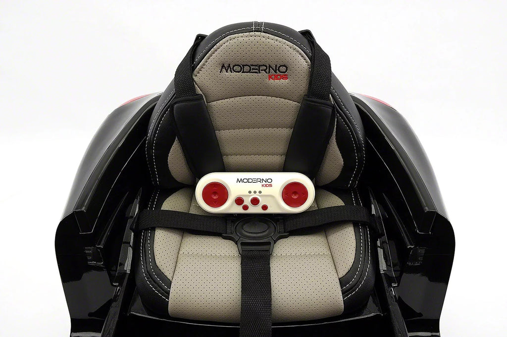 Electric Ride-On 12V Metallic Kids Car Kiddie with R/C Black Remote Parental Roadster |