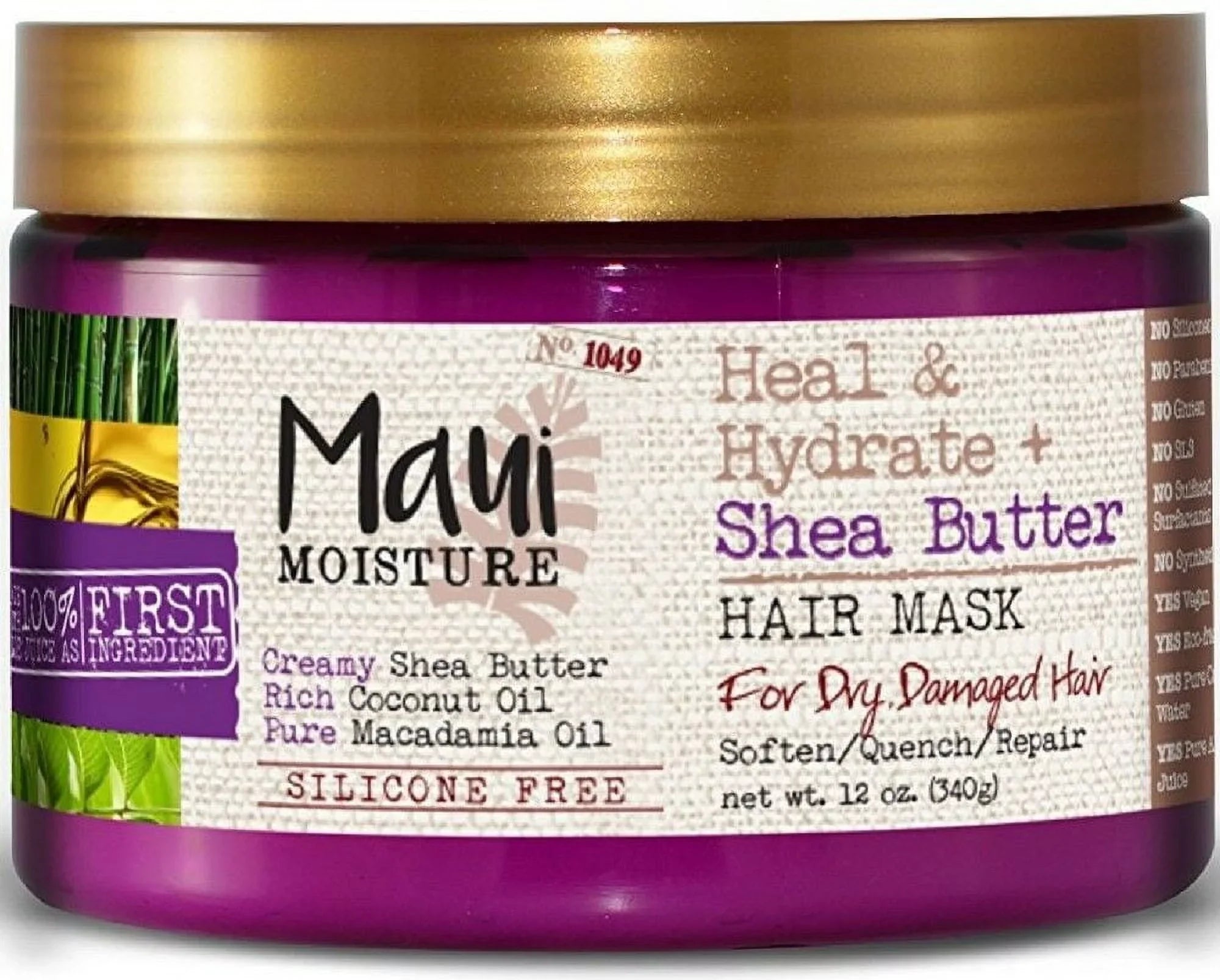3) + Shea & Hydrate of Mask oz Butter Hair (Pack Maui 12 Heal Moisture