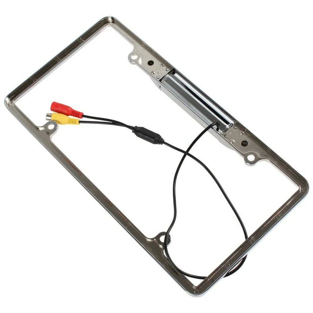 License NEW Car Vision RearView Camera 8 US 12V Backup Plate CMOS Frame Night IR