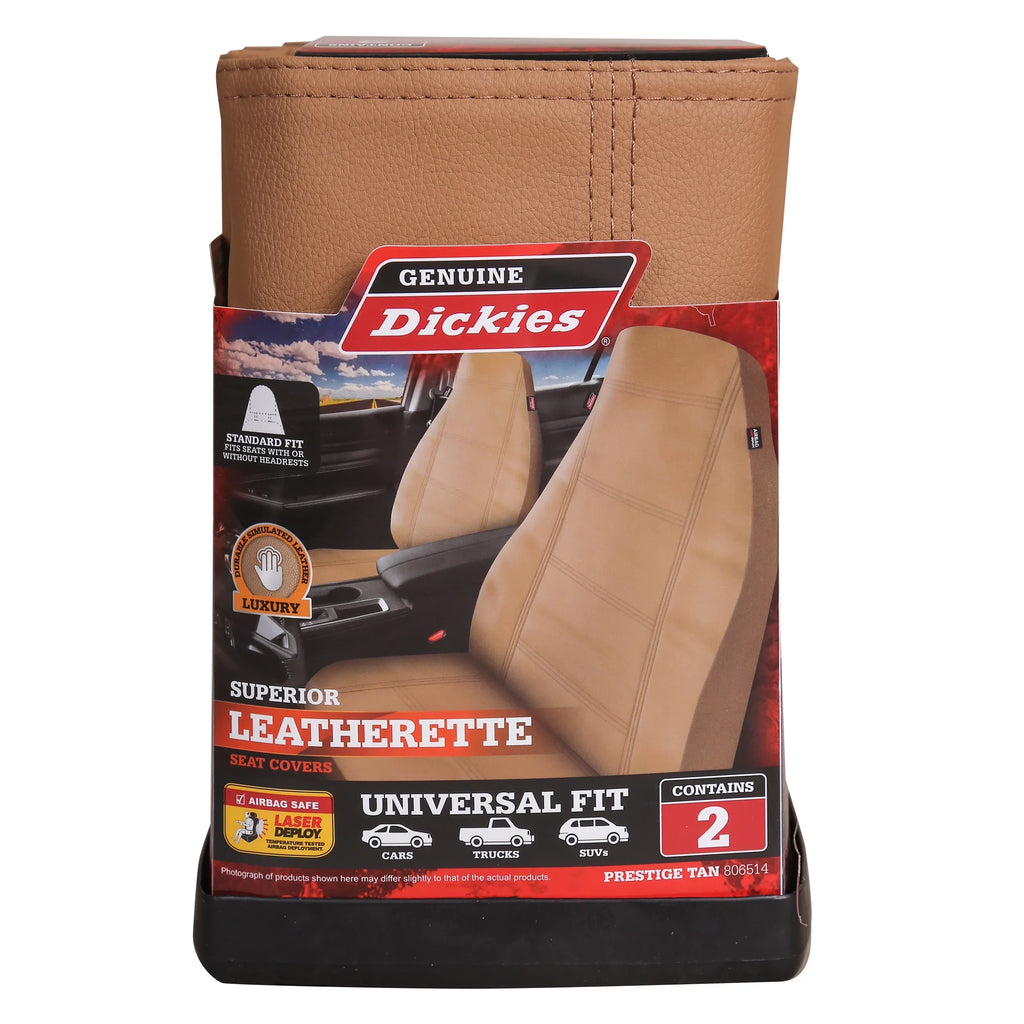 Seat Car Dickies Beige, Piece 806514 Front Vegan Prestige Leather 2 Genuine Covers