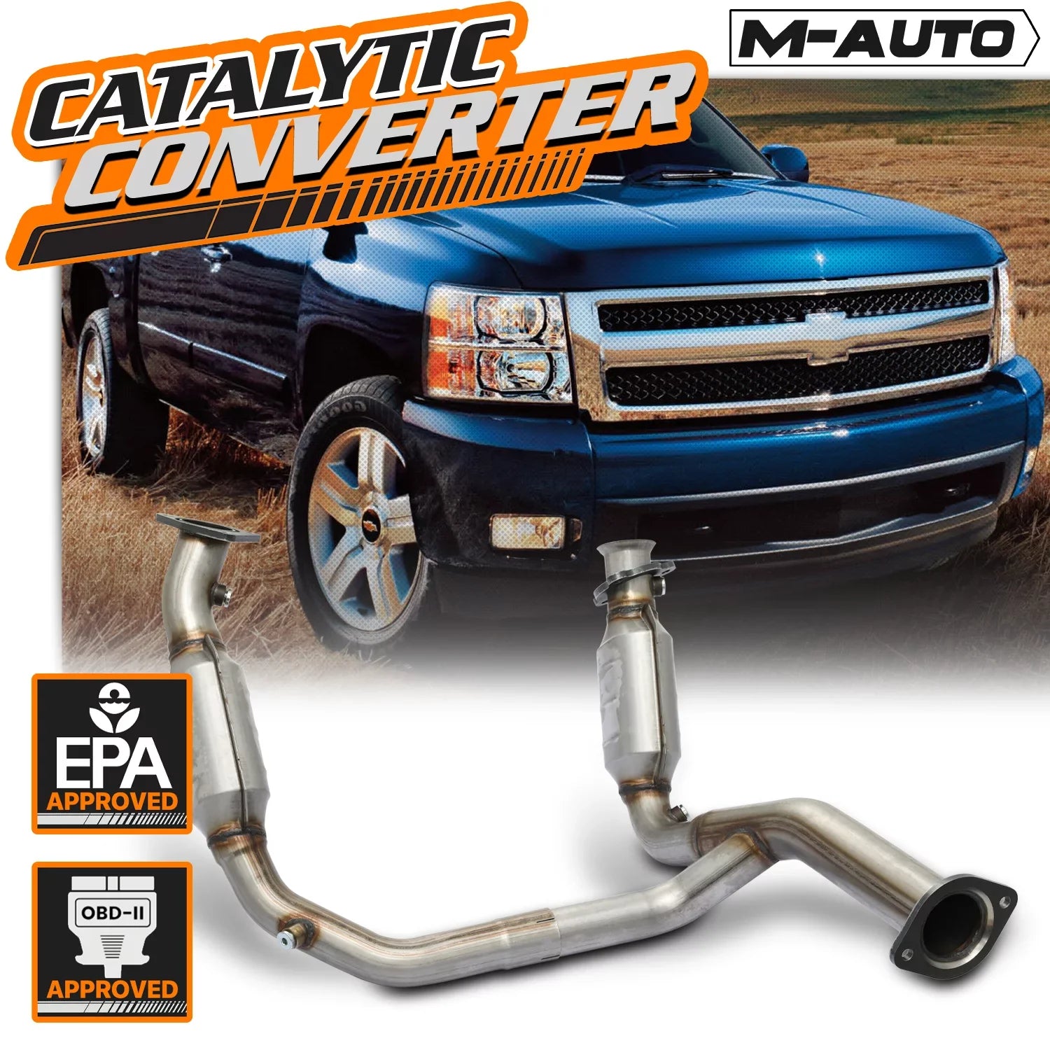 Tahoe Avalanche Catalytic 2007-2009 Chevy Exhaust Y-Pipe Silverado/Suburban/Yukon M-AUTO Converter XL For Sierra