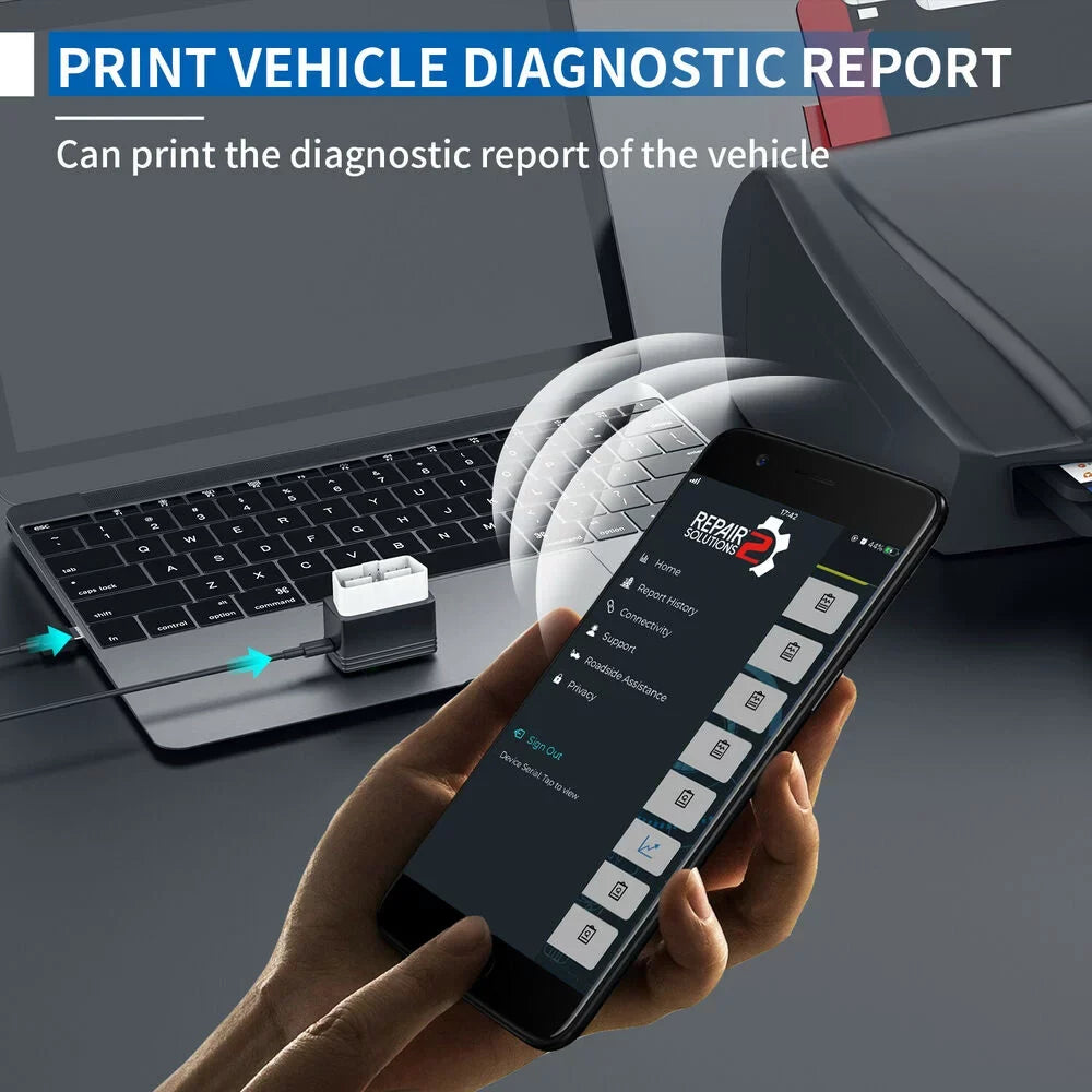 Tool Innova Car Airbag System Engine Scanner Automotive Light Wireless Scanner SRS OBDII Android 6000P for Check Diagnostic Code OBD2 Read Vehicle Phones Bluetooth IOS 12V Clean ABS Code and Reader