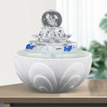 Desktop Desktop Office Fountain, liquid White Lotus Waterfall Tabletop Flowing liquid Ornament Fountain Crystal Fountain Teahouse Decor