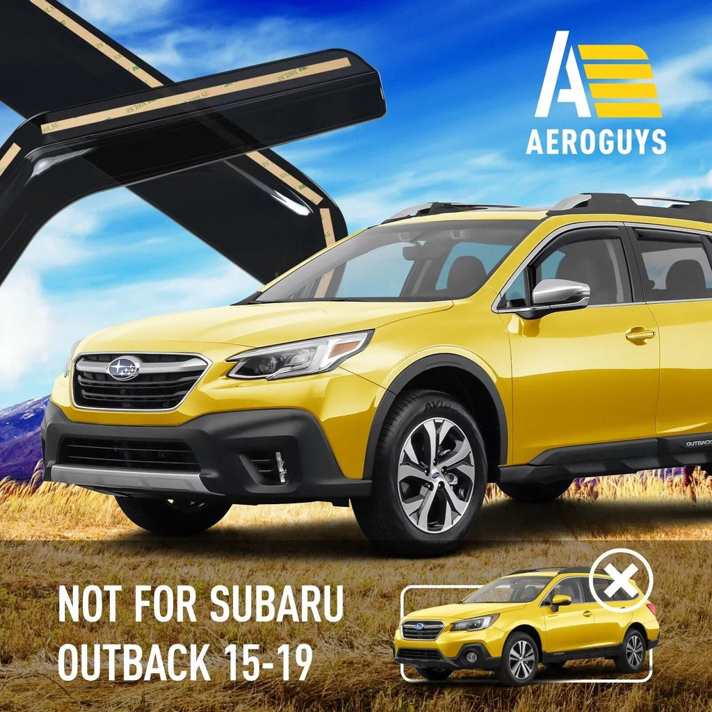 AEROGUYS Rain Outback In-Channel Car Visors, Extra Guards Fit Visors Window Vent Deflectors, Accessories Wind Visors, AG0268 Durable Window 4pcs. 2020-2024, - Subaru Deflectors Sun for