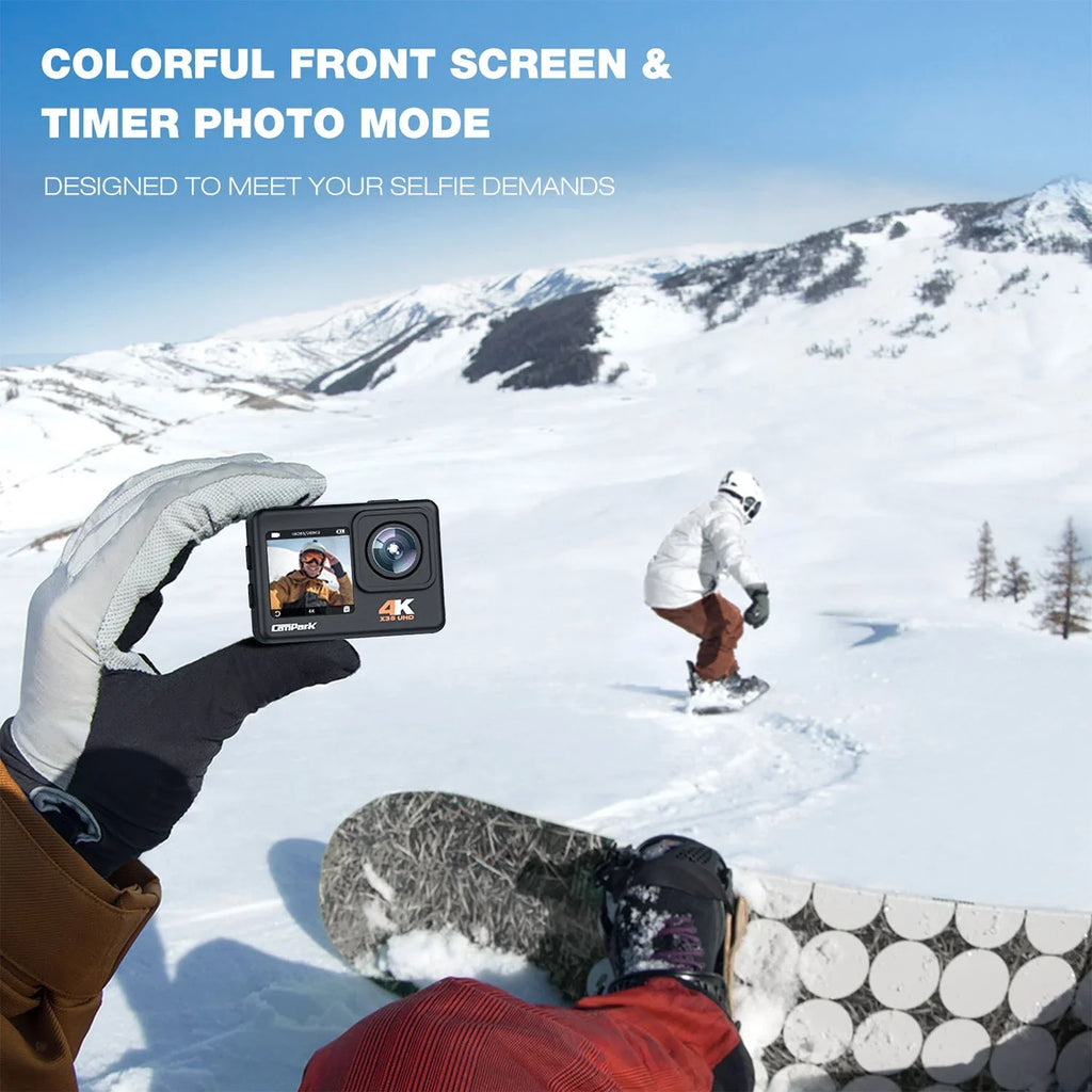Camera 131FT CAMPARK Ultra Dual Camera Underwater Angle EIS 170 Waterproof Screen Action 24MP Wifi 4K/30FPS HD Color Wide Degree Camera