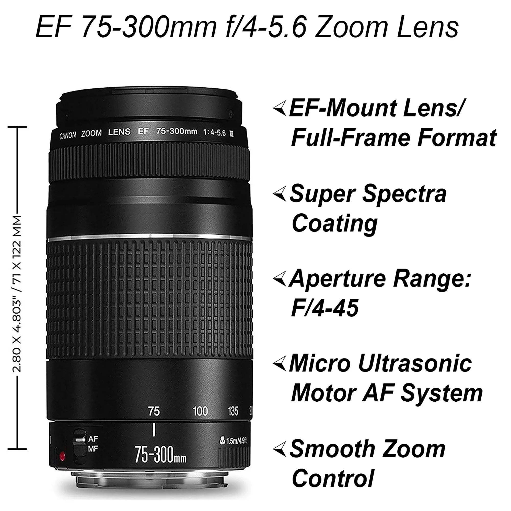 EOS 18-55mm, DSLR Accessory Camera Lens, Card, Backpack, Canon with Tripod Bundle SanDisk 64GB ZeeTech and Flash, 75-300mm 90D