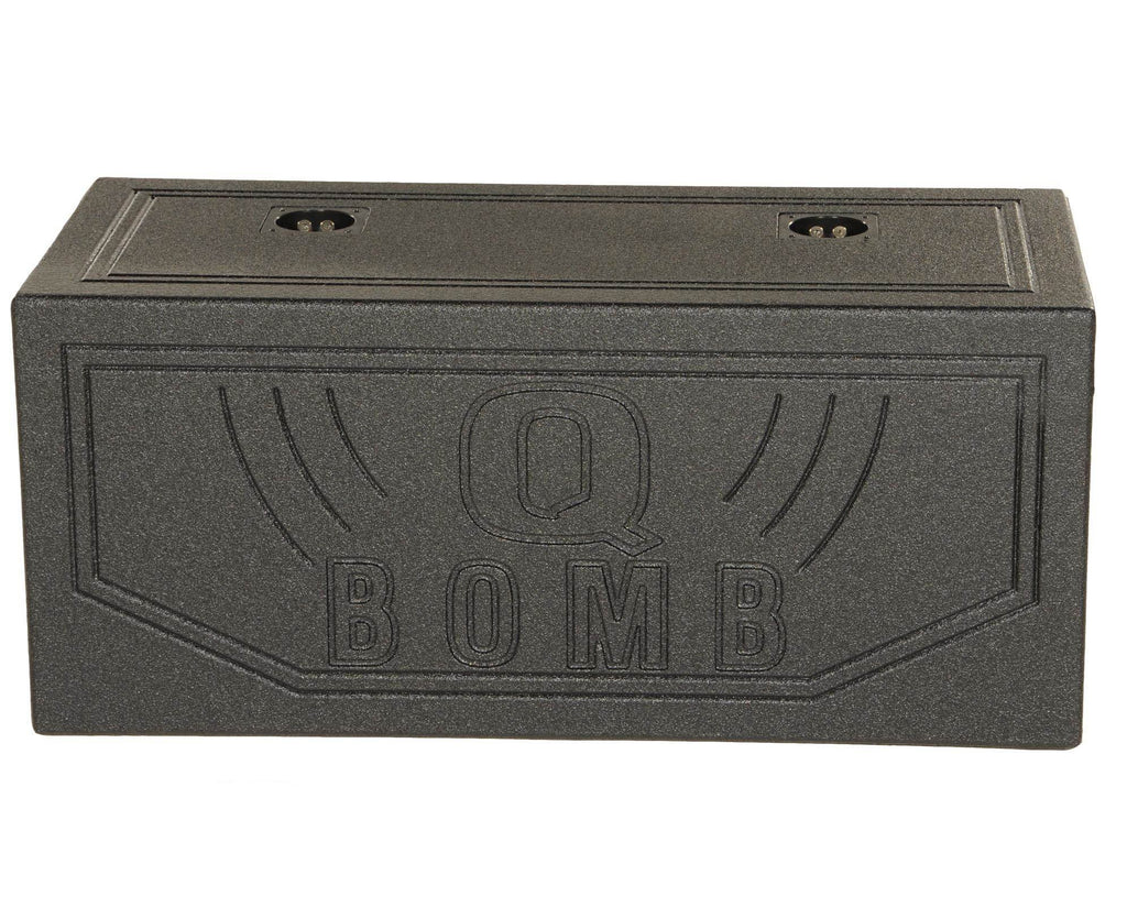 Subwoofer Sub Dual 15" w/ Spray Vented Bedliner Port Box QPower QBOMB15V