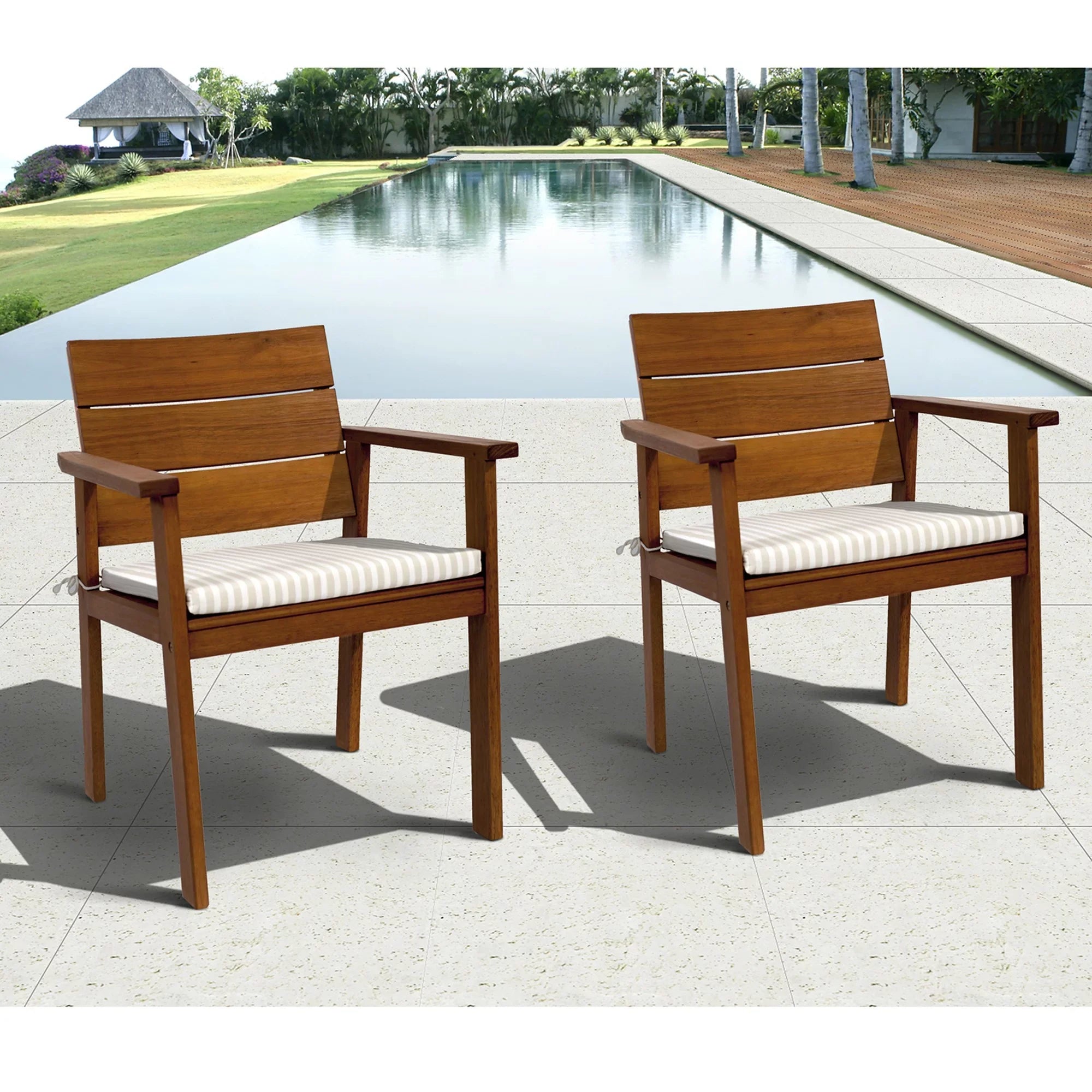 Nelson Living Eucalyptus Dining exterior Brown 5-Piece Round design Patio Set 47" and