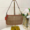 In 19 CE698 IN Terracotta Colorblock Khaki Canvas Nolita Signature Coach