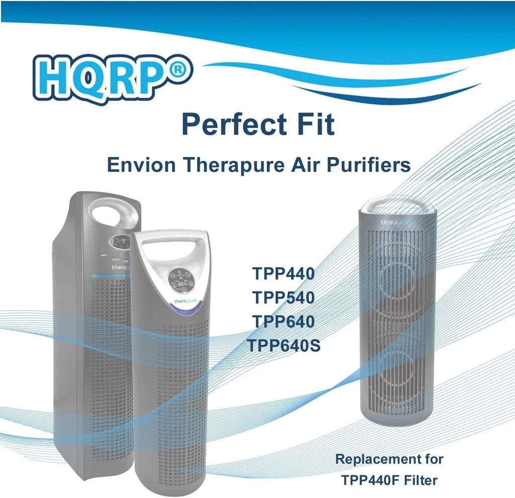 Therapure Envion Compatible HEPA TPP440F Filter TPP540 with TPP440 HQRP Air TPP640S TPP640 2-Pack Purifier