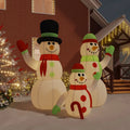 12 LEDs Snowman ft Family with Inflatable Aibecy