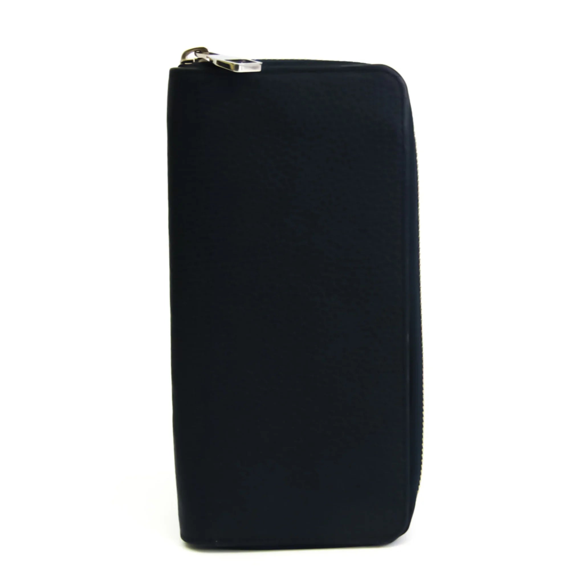 Leather Wallet Zippy Taurillon (Good) Wallet Unisex Long M58823 Navy (bi-fold) Taurillon Vertical Pre-Owned