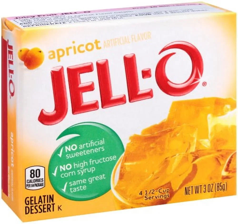Jell-o, Gelatin (Pack Dessert, of 12) Apricot