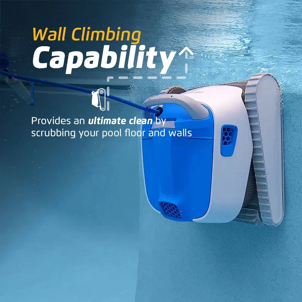 Cleaner for Scrubbing in Climbing Robotic Wall Ideal Powerful Pool up Dolphin Vacuum Waterline — Proteus All Types DX4 Capability 50 Pool Length FT — to —