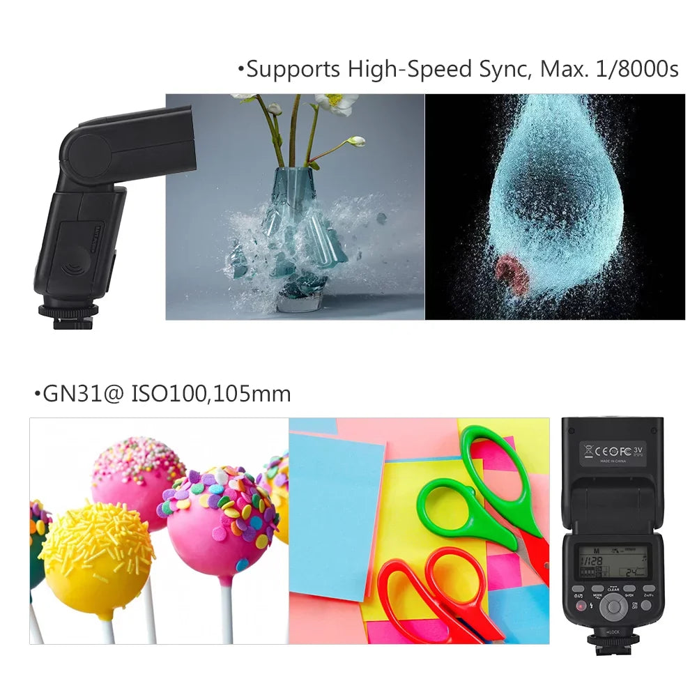 A99/ HSS A6000/ 18000s Master A77 YN320EX GN31 A6500 TTL A7S/ Flash II/ Wireless YONGNUO Slave A6300/ A7R/ Speedlite for A58/ 5600K A7/