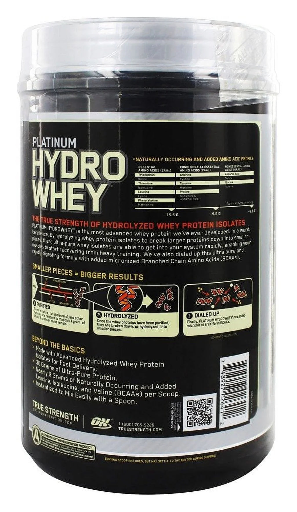 Hydro Whey Hydro lb 1.75 Optimum Nutrition Platinum Whey,