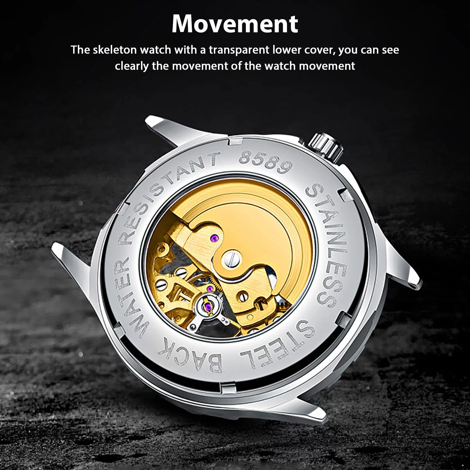 Watch Steel Business Waterproof Men Wrist Mechanical Luxury Automatic Stainless