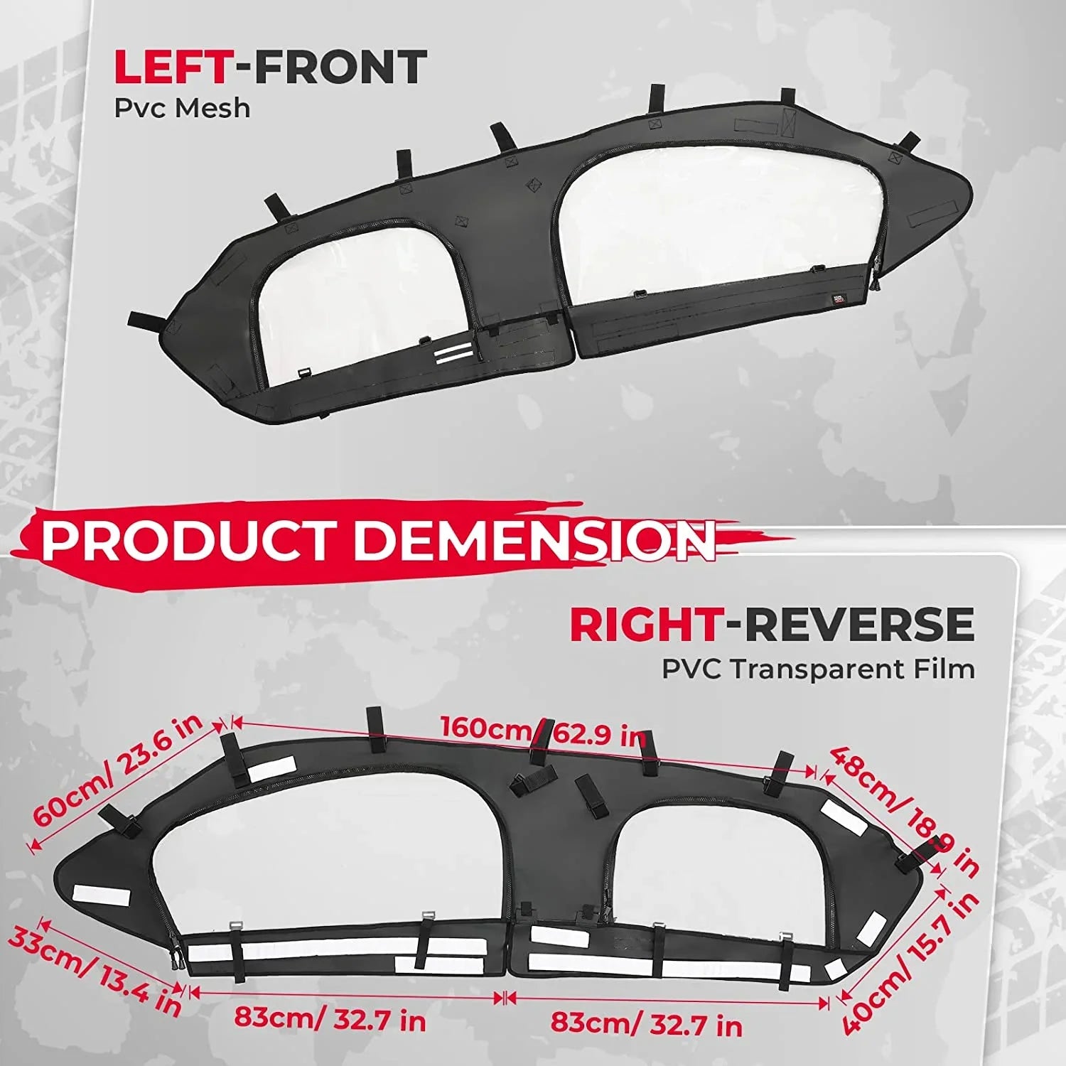 Am Enclosure Soft Kit, Upper Max Can with Set Doors 4 Cab 2017-2023 Kemimoto Models Seater Compatible top Soft UTV Door X3 Maverick