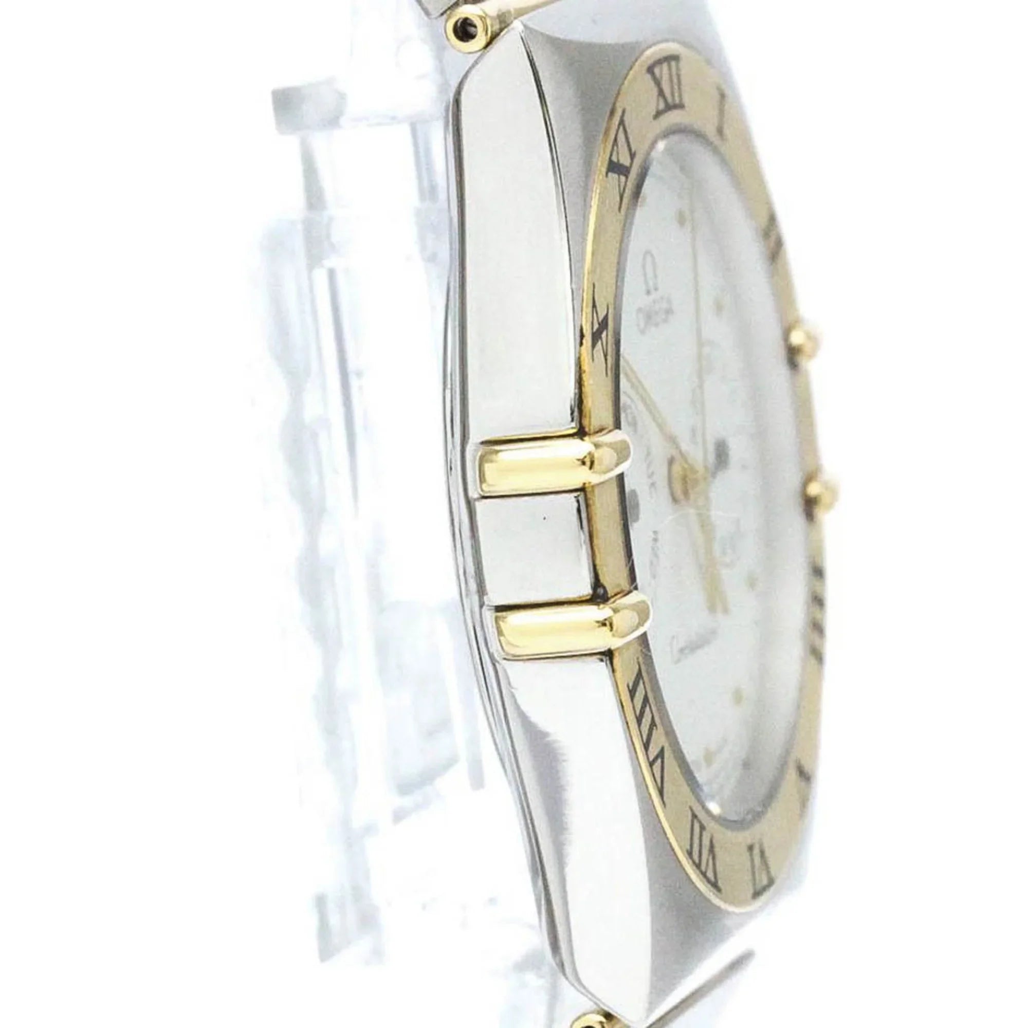 Polished Pre-Owned 18K BF566004 Watch Constellation Gold OMEGA Day Date 396.1070 Steel (Good)