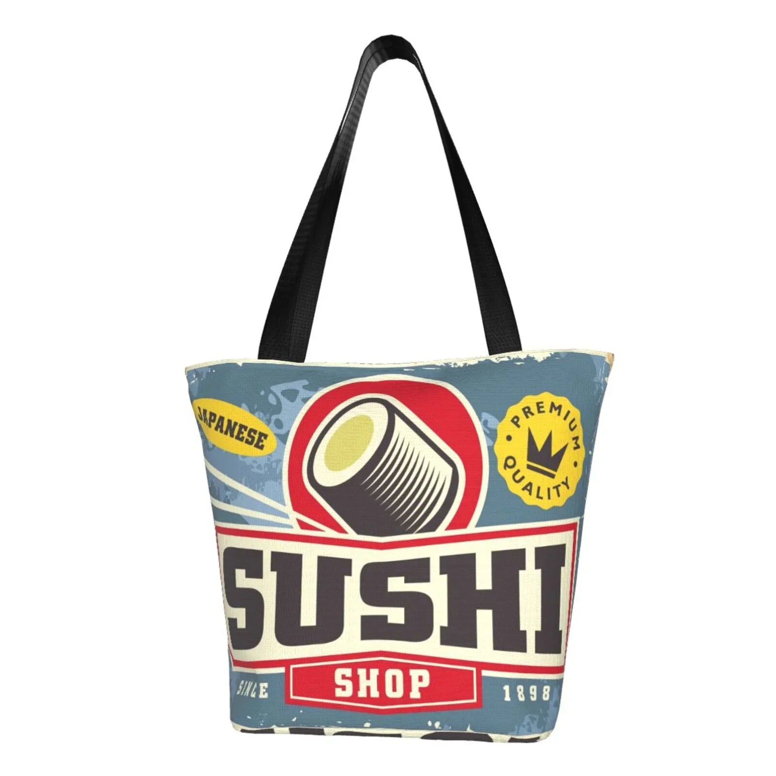 Sushi Women'S Retro (2) Handbags Tote Sign Bag,Shoulder Bag Shopping Bag Lukts Large Capacity Hobos