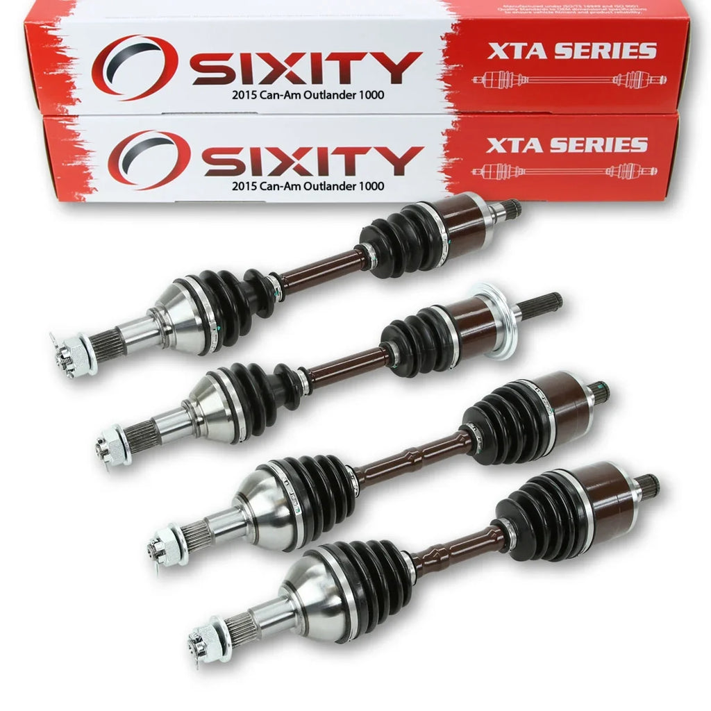 Front Sixity 1000 Driver Can-Am Right 4X4 Outlander EFI Left Axles with XTA Four Rear 2015 compatible Passenger