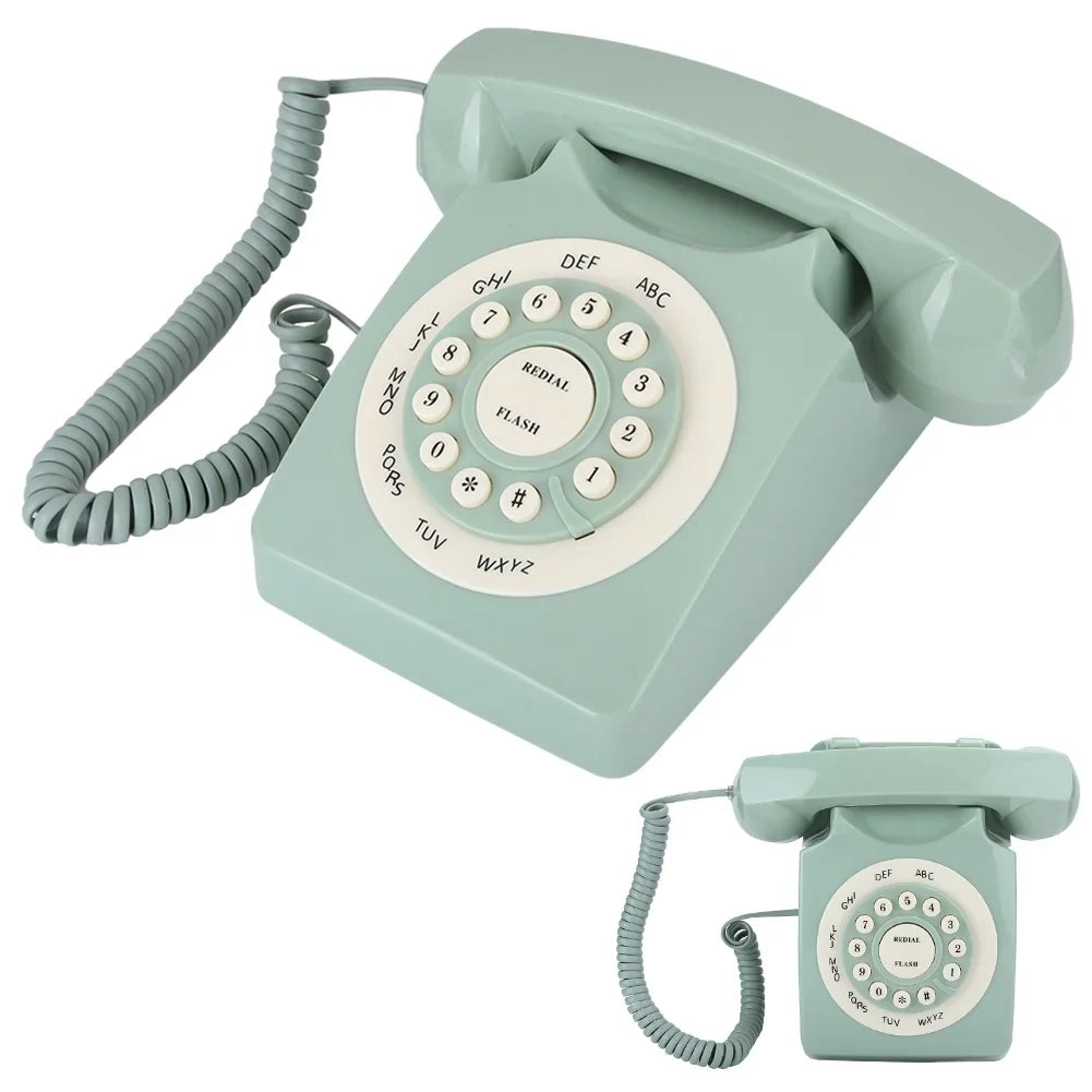 European Button High - Telephone Telephone Call Clear Large Aigend Antique Vintag Definition Landline Green