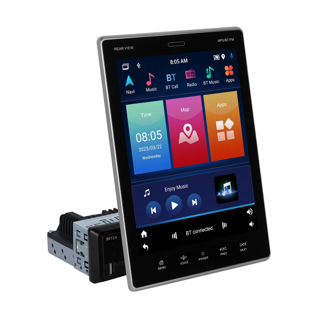 Rear Car Stereo 9.5Vertical Camera GPS Radio FM screen 2Din WIFI Receiver Suppport Bluetooth Radio