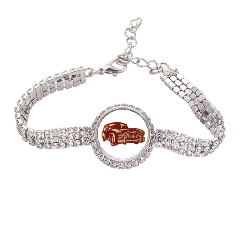 Cars Chain Bracelet Outline Diamond Red Deep Pattern Tennis Jewelry Anklet Classic