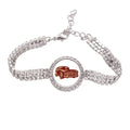 Cars Chain Bracelet Outline Diamond Red Deep Pattern Tennis Jewelry Anklet Classic