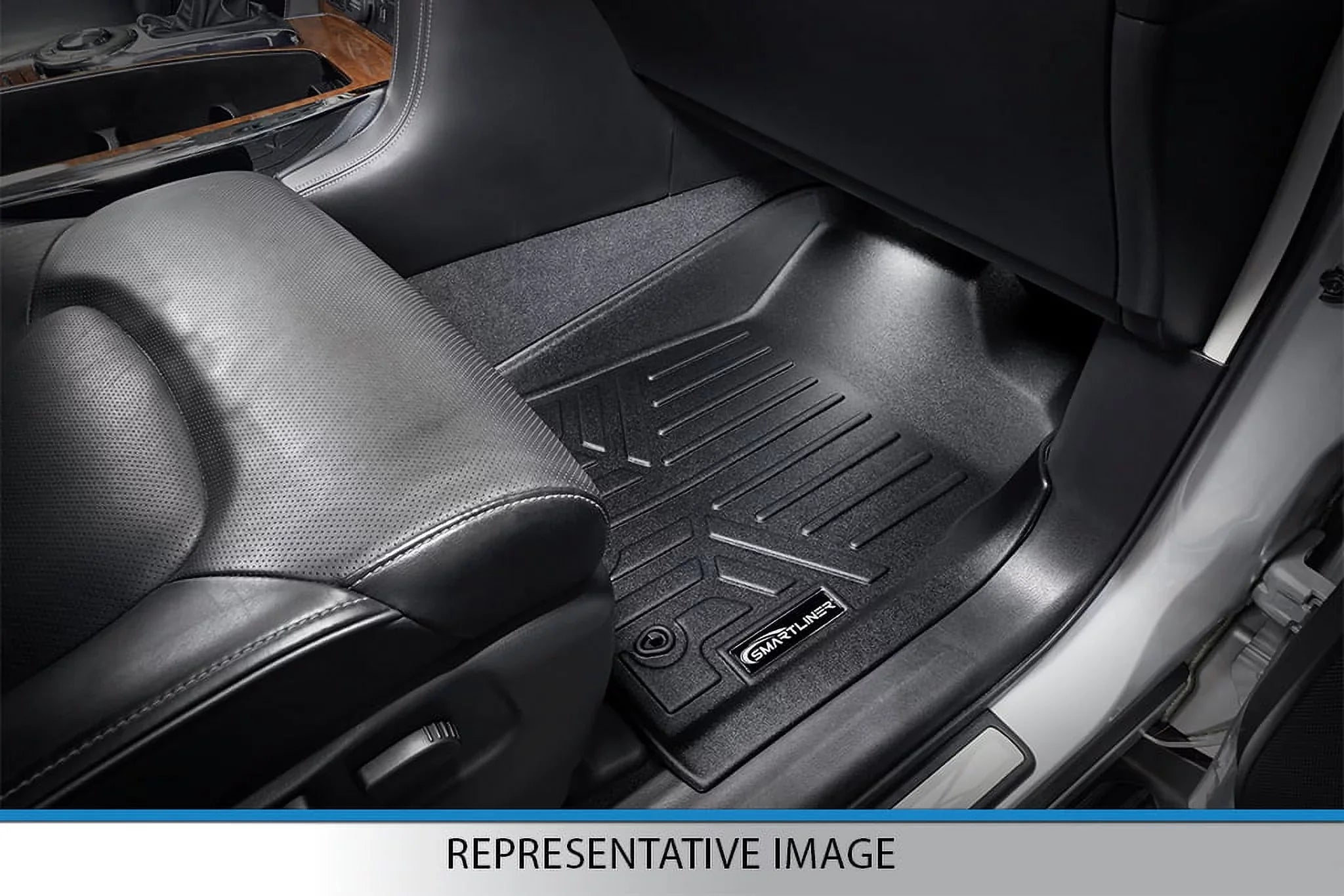 Black Row Smartliner for Liner Caravan Mat Floor 1st Dodge Front Grand 2008-20
