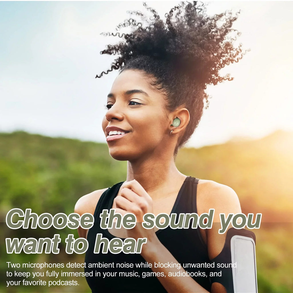 Bluetooth Buds Isolation, Amplified 2 Wireless Microphone Dual with Dynamic - and - UrbanX Truly Headphones Street Bass Inspiron Noise Green Laptop for