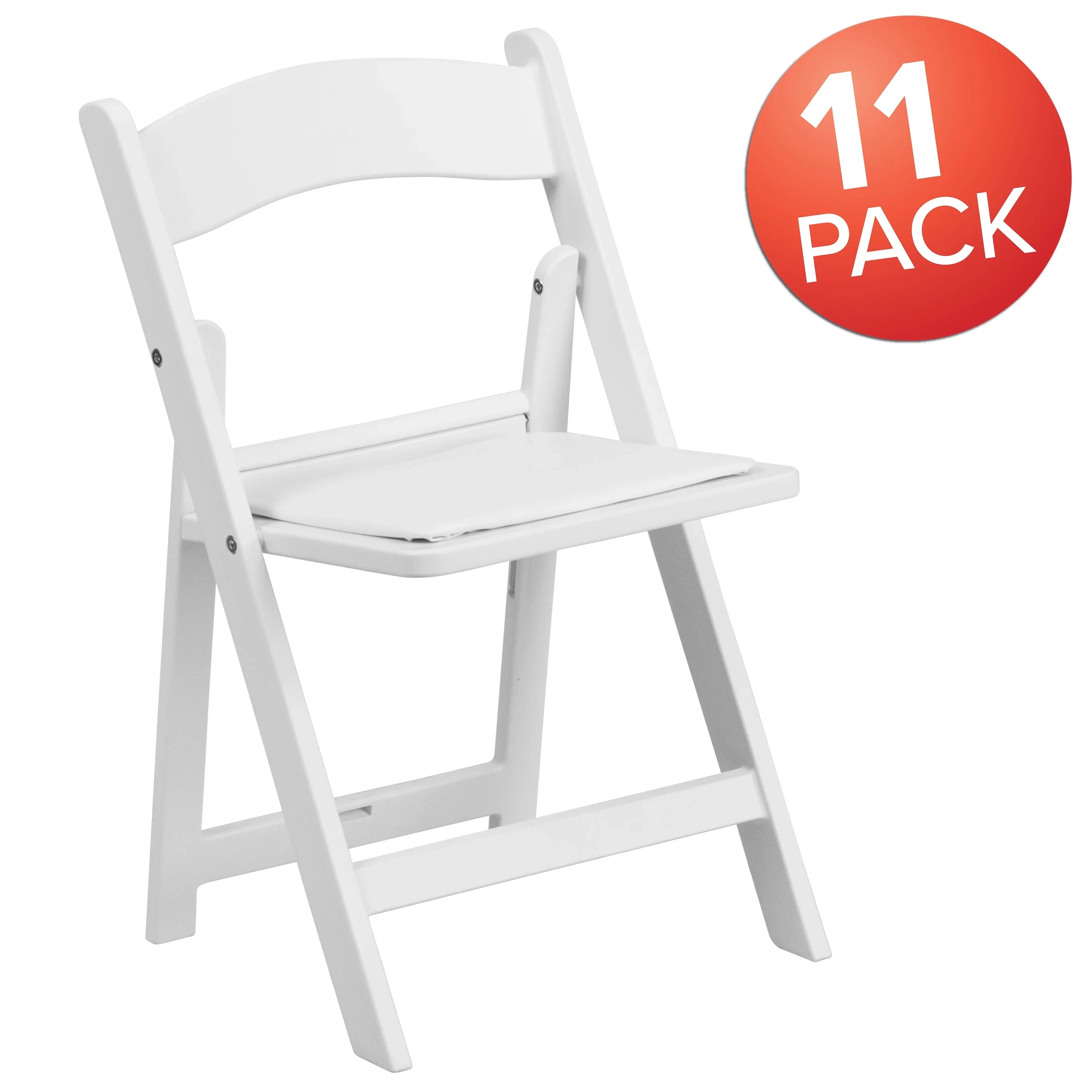 Seat Padded Furniture Resin White Flash Pack with HERCULES White 11 Vinyl Chair Kids Folding