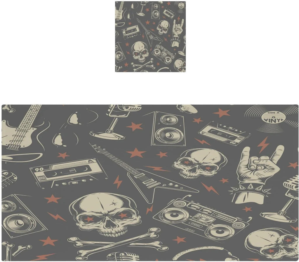Pure Towel Washable Soft Pool,Sports, Bestwell Absorbent Yoga, Instrument Skull Machine Travel（420） Bath Set, Highly Towels 2 for Cotton Pack Rock