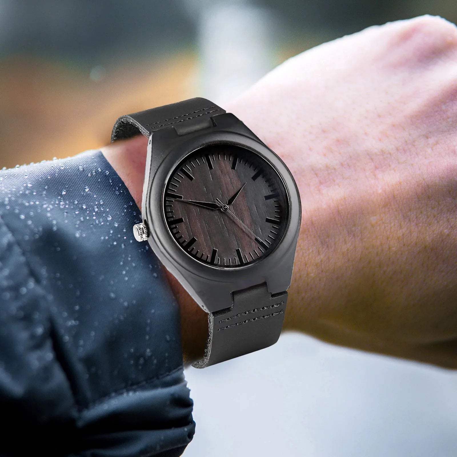 Gw-m5610-1bjf for Quartz Date Wooden Men's Name ZiSUGP Watch Display Custom Wood Men Wristwatch Gift