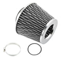 Cold Air on Air Filter Washable Pattern Carbon Cone Intake Ring Dry Fiber 2.7" 1pcs Replacement Reducer Inlet Clamp 70mm