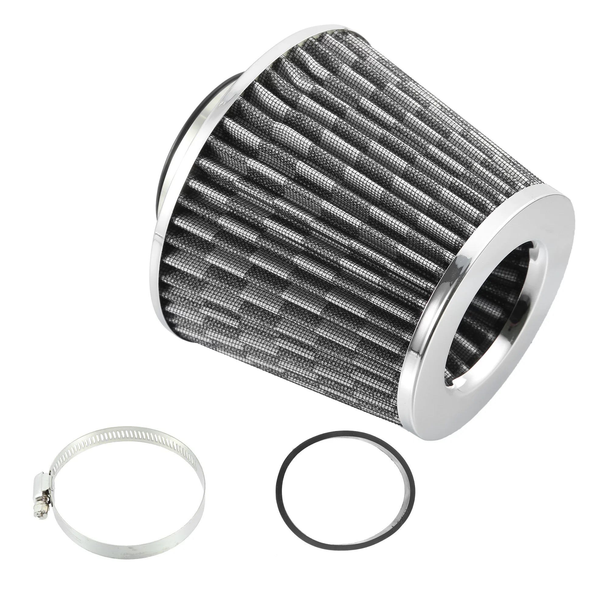 Cold Air on Air Filter Washable Pattern Carbon Cone Intake Ring Dry Fiber 2.7" 1pcs Replacement Reducer Inlet Clamp 70mm