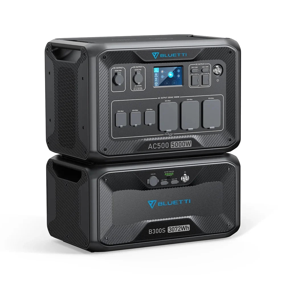 LFP Station BLUETTI AC500 Power Solar Blackout Generator Home Backup 5000W B300S