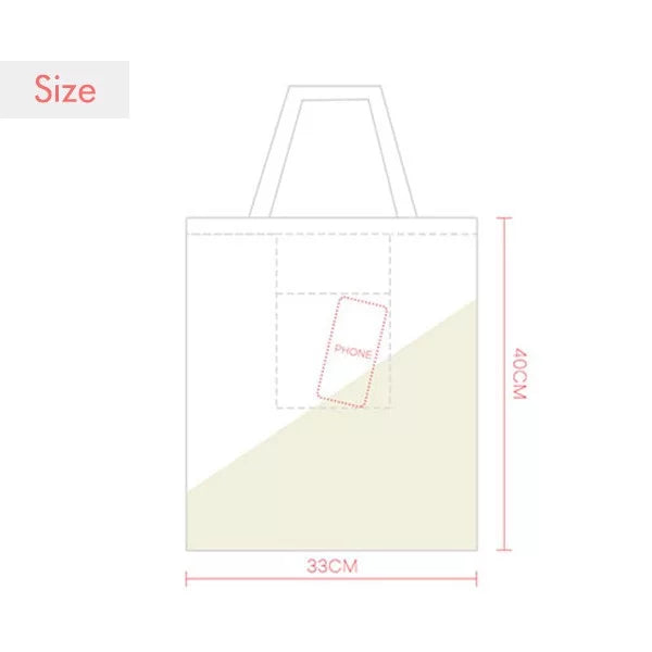Canvas Illustration Expression Sack Shoulder Flower Bag Tote Chrysanthemum