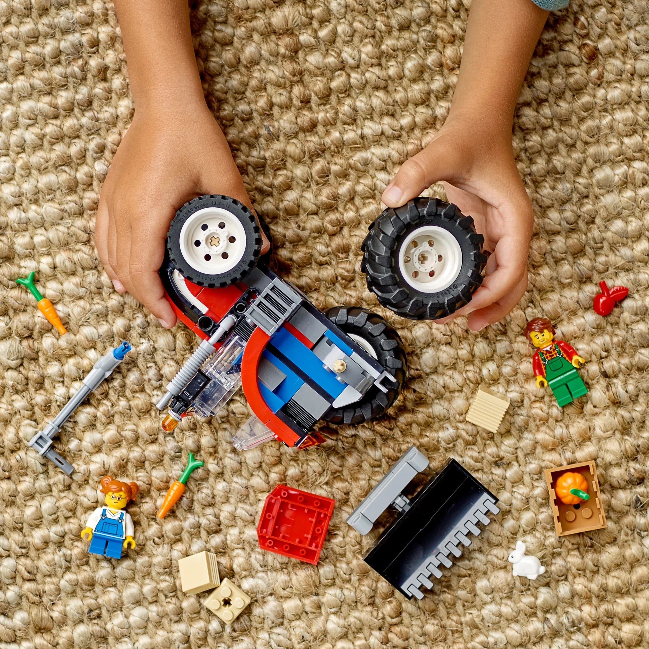 Scarecrow Digger Building Gift Girls Construction Great LEGO Sets Toy for Bonus Farm Plus Ages and Gift 2in1 up, and 5 Pack, City Tractor 66772 Boys Garden Set, Big and Wheel &
