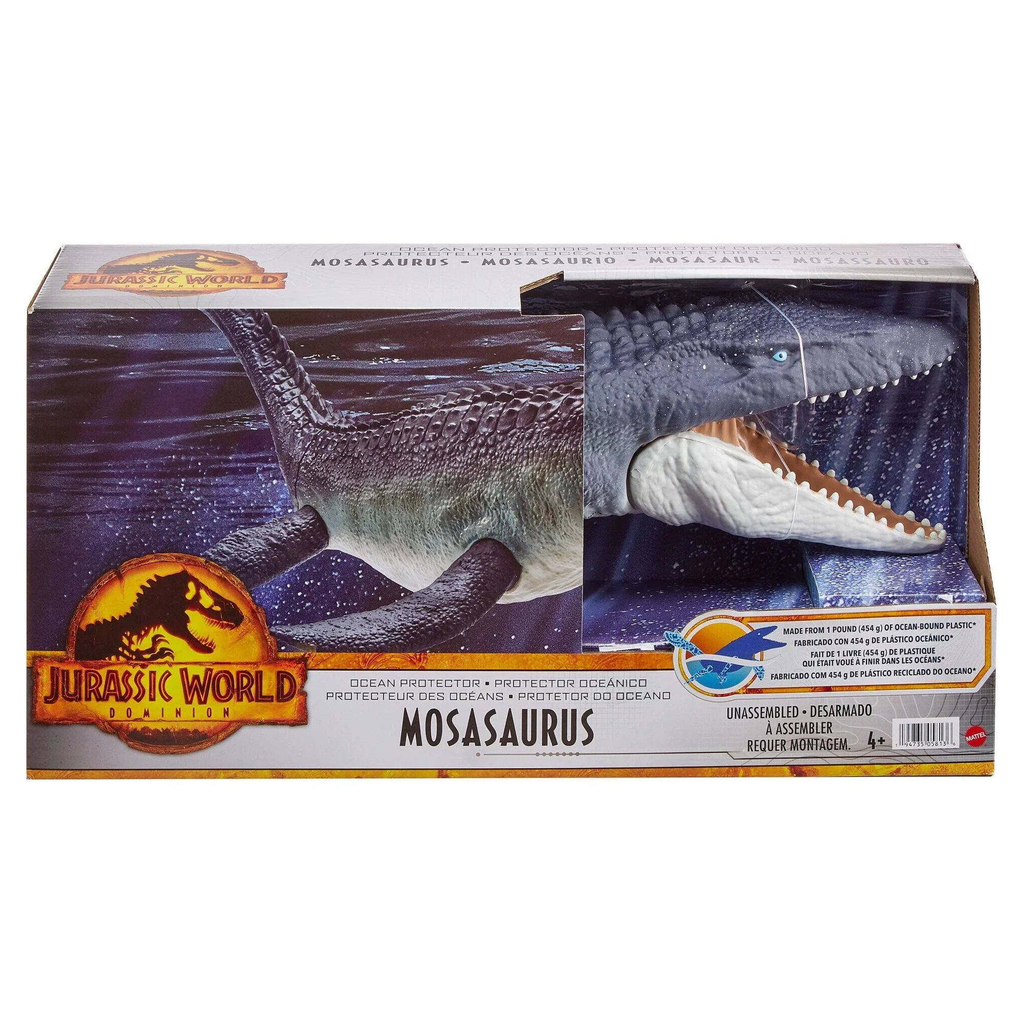 Physical with Digital of Dinosaur Recycled Dominion Gift Ocean Jurassic World Toy Action Joints, Plastic, Figure Protector Play Movable Pound 1 from Mosasaurus and