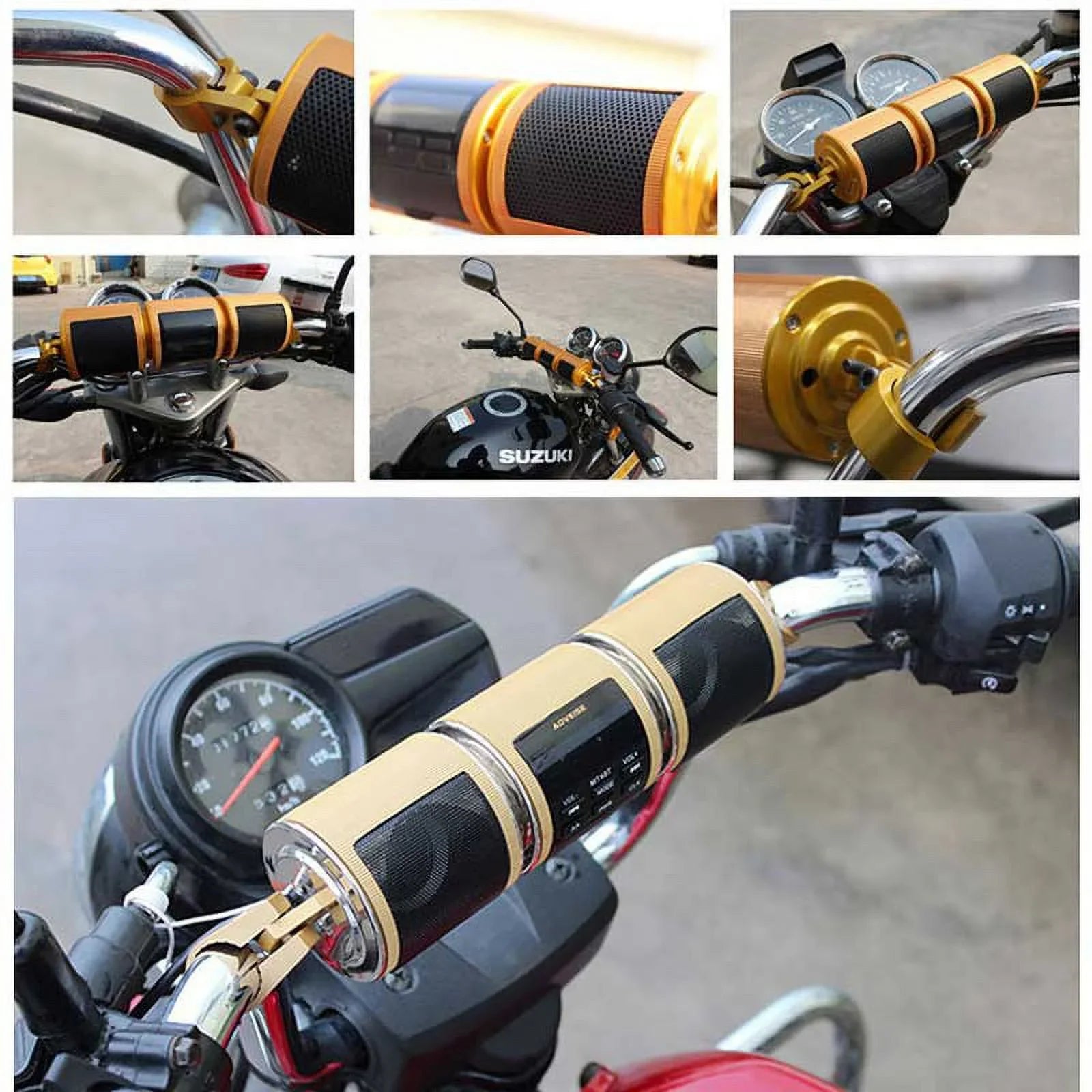 Player Radio Audio TF Bluetooth Waterproof Motorcycle USB Card V2.1+ MP3 FM Stereo EDR Speaker Resistant Motorbike