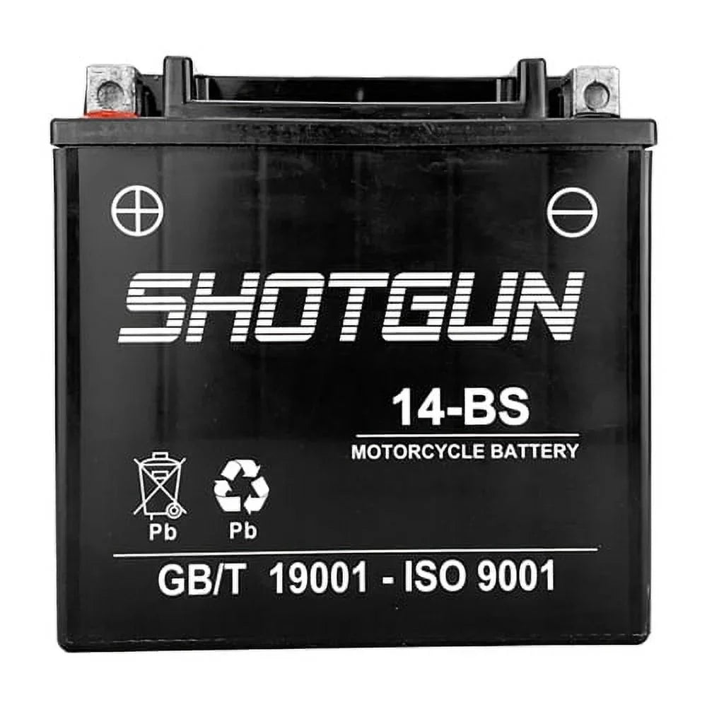 Guzzi Powersports 2017 Battery 2016 Moto Roamer For YTX14-BS Replacement V9 Shotgun