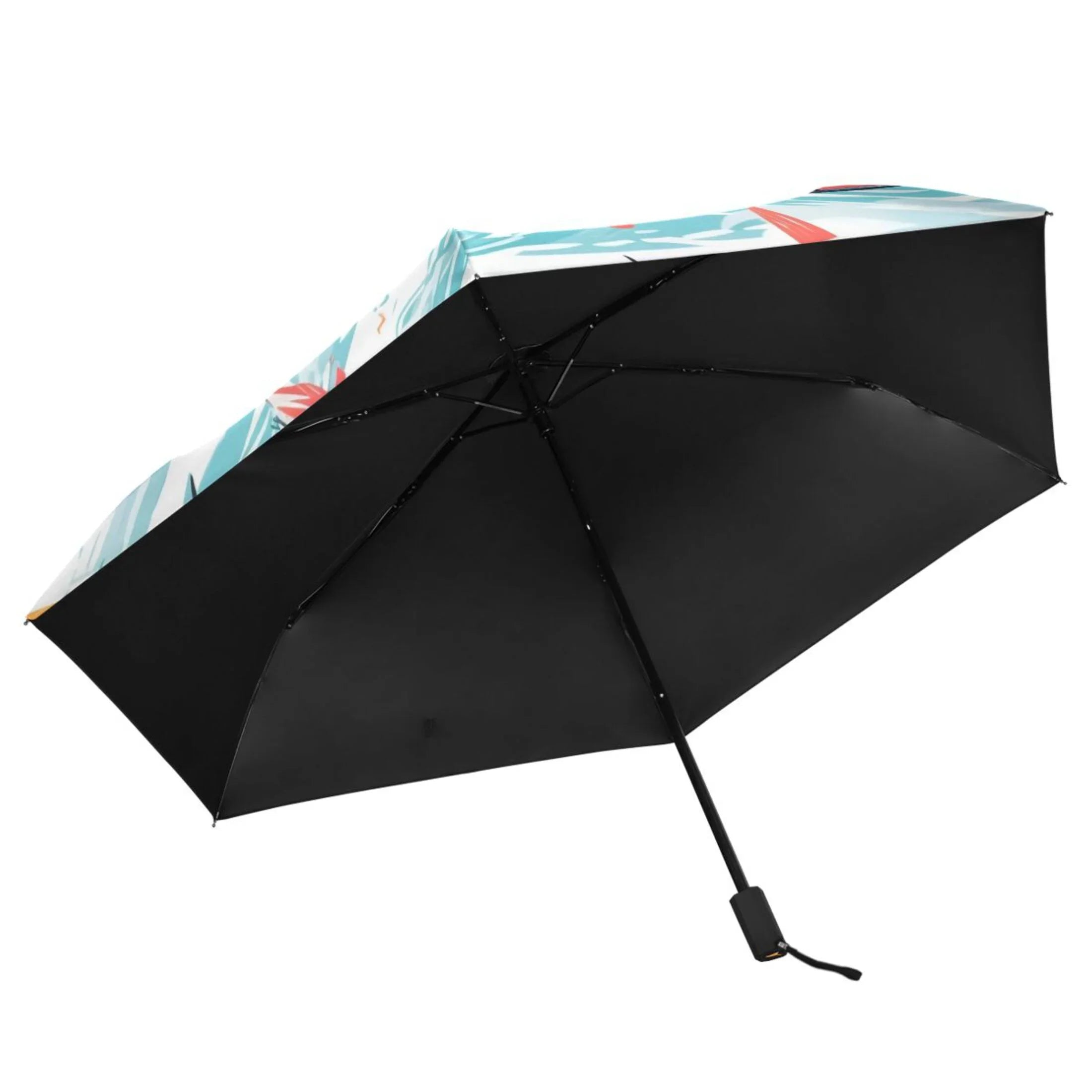 Folding 50+ for Umbrella Sailboat Travel UPF Packable Umbrella Rain dimension Arc Lightweight on Windproof Sea Compact